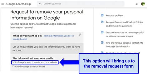 remove website from google search|request to remove personal information google.
